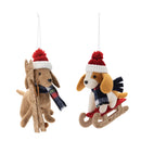 Melrose Plush Ski and Sled Dog Ornament (Set of 6)