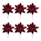 Melrose Glittered Poinsettia Flower Stem (Set of 6)