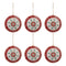 Melrose Metal Merry Christmas Snowflake Disc Ornament (Set of 6)