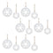 Melrose White Wood Snowflake Cut-Out Ornament (Set of 12)