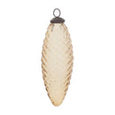 Melrose Amber Glass Pine Cone Ornaments – Set of 12