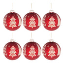 Melrose Beaded Pine Tree Ball Ornament (Set of 6)