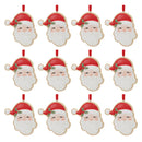 Melrose Frosted Santa Cookie Ornament (Set of 12)
