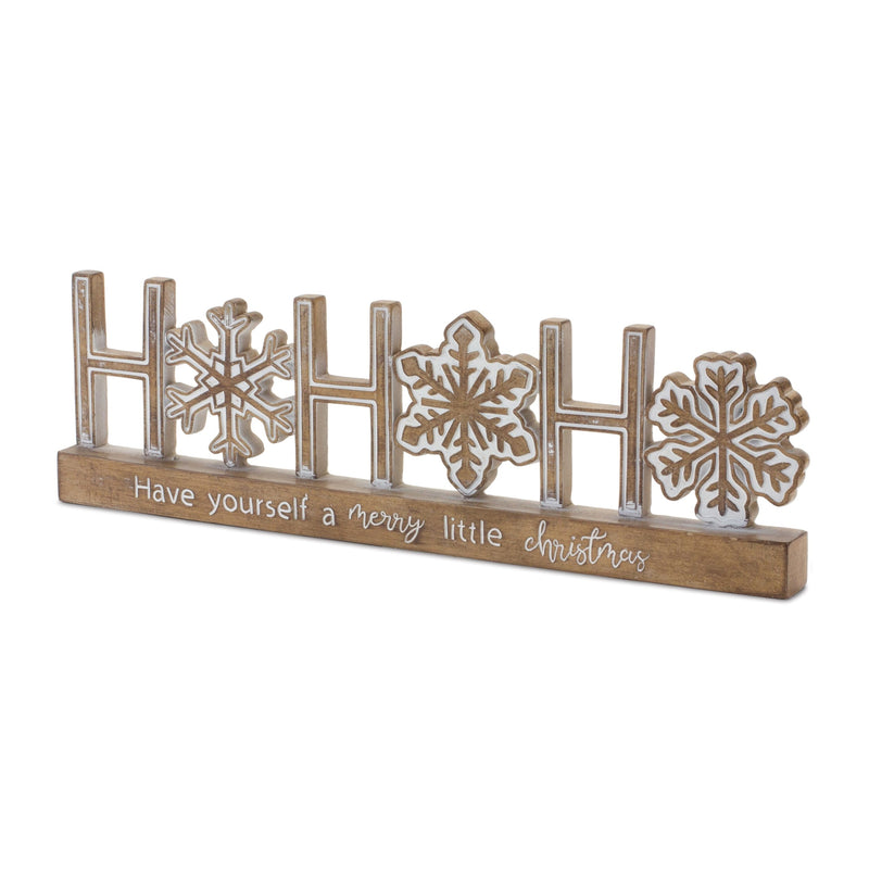 Melrose Ho Ho Ho Tabletop Sentiment Sign (Set of 2)