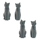 Melrose Modern Sitting Cat Statue (Set of 4)