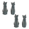 Melrose Modern Sitting Cat Statue (Set of 4)