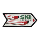 Melrose Metal Ski Lessons Sign (Set of 2)