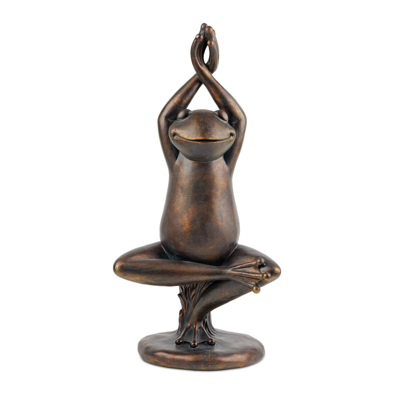 Melrose Yoga Frog Garden Statue 25"G