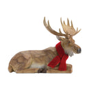 Melrose Carved Winter Moose with Scarf (Set of 2)