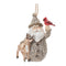 Melrose Santa with Deer and Cardinal Bird Ornament (Set of 6)