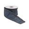Melrose Dark Grey Glitter Wired Ribbon (Set of 2)