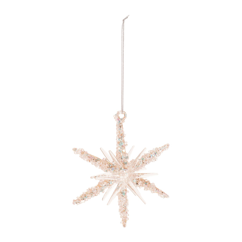 Melrose Beaded Glass Star Ornament (Set of 6)