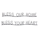 Melrose Bless Our Home and Heart Sentiment Decor (Set of 4)