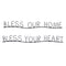 Melrose Bless Our Home and Heart Sentiment Decor (Set of 4)