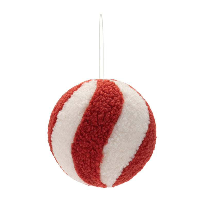 Melrose Candy Cane Stripe Ball Ornaments (set of 12)