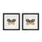 Melrose Framed Butterfly Block Wall Decor, Modern, Wood