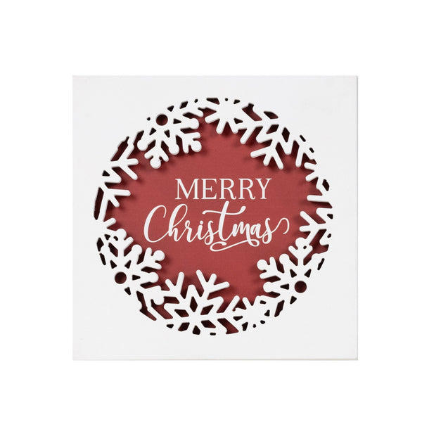 Melrose Merry Christmas Plaque 12"SQ