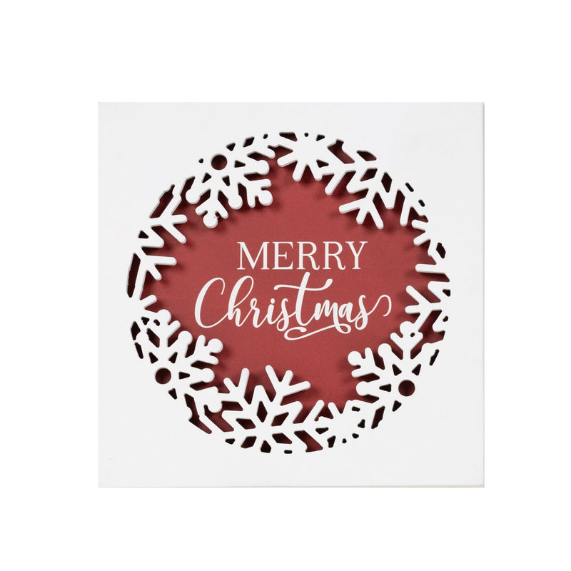 Melrose Merry Christmas Plaque 12"SQ