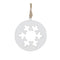 Melrose White Wood Snowflake Cut-Out Ornament (Set of 12)
