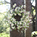 Melrose White Daisy Floral Wreath 23"D