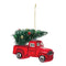 Melrose Glittered Glass Pickup Truck Ornament (Set of 6)