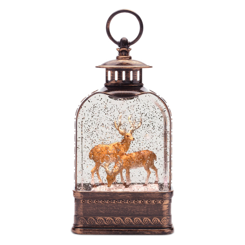Melrose LED Deer Couple Snow Globe 11"H
