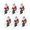Melrose Glass Skiing Santa Oranment (Set of 6)