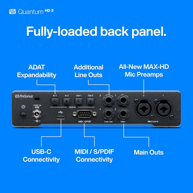PreSonus Quantum HD 2 USB-C 20x24 I/O Audio Interface