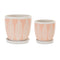 Melrose Stone Planter with Plate Set of 2 Planter