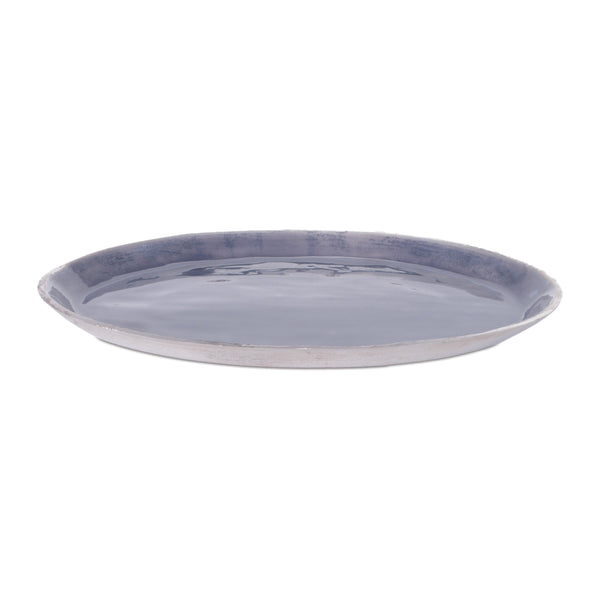 Melrose Blue Aluminum Decorative Tray