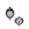 Melrose Purple Glass Reflector Ornaments – Set of 12
