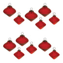 Melrose Ribbed Glass Diamond Ornament (Set of 12)