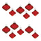 Melrose Ribbed Glass Diamond Ornament (Set of 12)