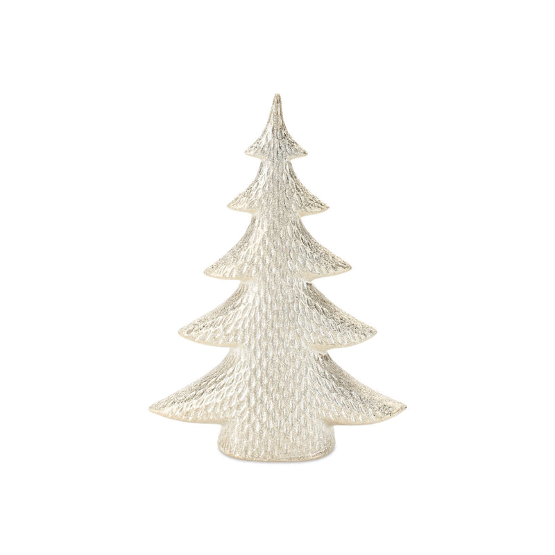 Melrose Porcelain Shimmer Pine Tree (Set of 2)