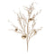 Melrose Flocked Twig Branch with Sleigh Bells (Set of 6)