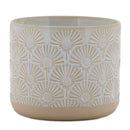 Melrose Porcelain Geometric Patterned Planter Set of 2 Planter, Porcelain