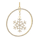 Melrose Jeweled Metal Hanging Snowflake Ornament (Set of 12)