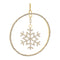 Melrose Jeweled Metal Hanging Snowflake Ornament (Set of 12)