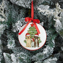Melrose Dogs and Christmas Tree Disc Ornament (Set of 12)