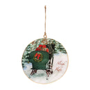 Melrose Metal Couple Sleigh Ride Disc Ornament (Set of 6)