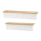 Melrose Ribbed Wood Wall Shelf, Modern, Wood