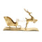Melrose Hammered Metal Deer with Sleigh 25.5"L