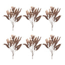 Melrose Glittered Long Leaf Eucalyptus Spray (Set of 6)
