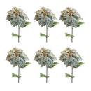 Melrose Glittered Poinsettia Flower Stem (Set of 6)