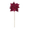 Melrose Burgandy Poinsettia Flower Stem (Set of 6)