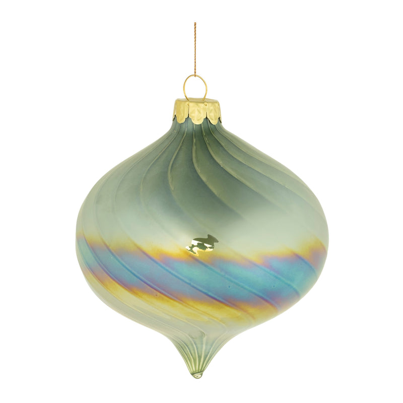 Melrose Iridescent Swirled Glass Ornament (Set of 6)