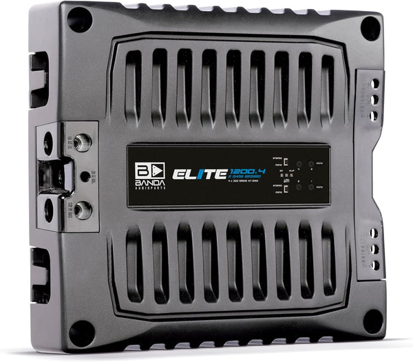 Banda Elite 1200.4 Black 1200 Watt 4-Channel 1-Ohm Car Amplifier