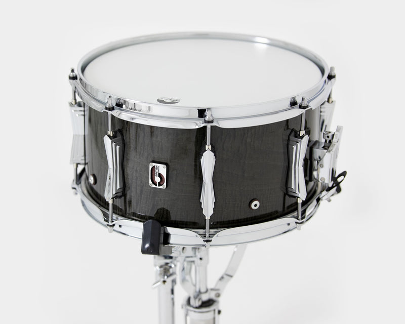 British Drum Co Super Seven 7″×13″ Purpleheart Fiddleback Sycamore Snare