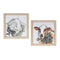 Melrose Framed Winter Farm Animal Print (Set of 2)