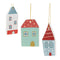 Melrose Ceramic Winter House Ornament (Set of 12)